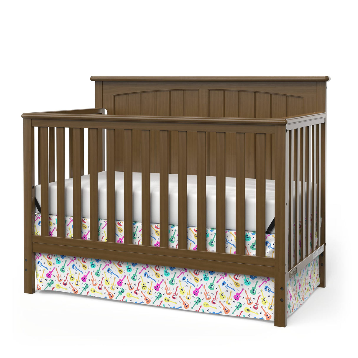 Child Craft Sheldon Crib and Dresser Nursery Set, 2-Piece, Includes 4-in-1 Convertible Crib and 3-Drawer Dresser, Grows with Your Baby (Cocoa Bean Brown)