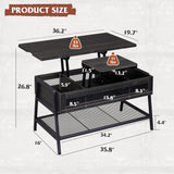 Coffee Table, Lift Top Coffee Table with Hidden Compartment