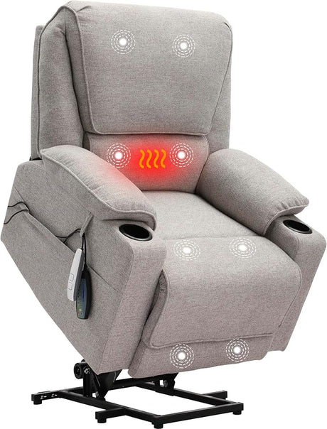 Lift Recliner Chair for Elderly, Recliner Chairs with Massager and Heat, Electric Power