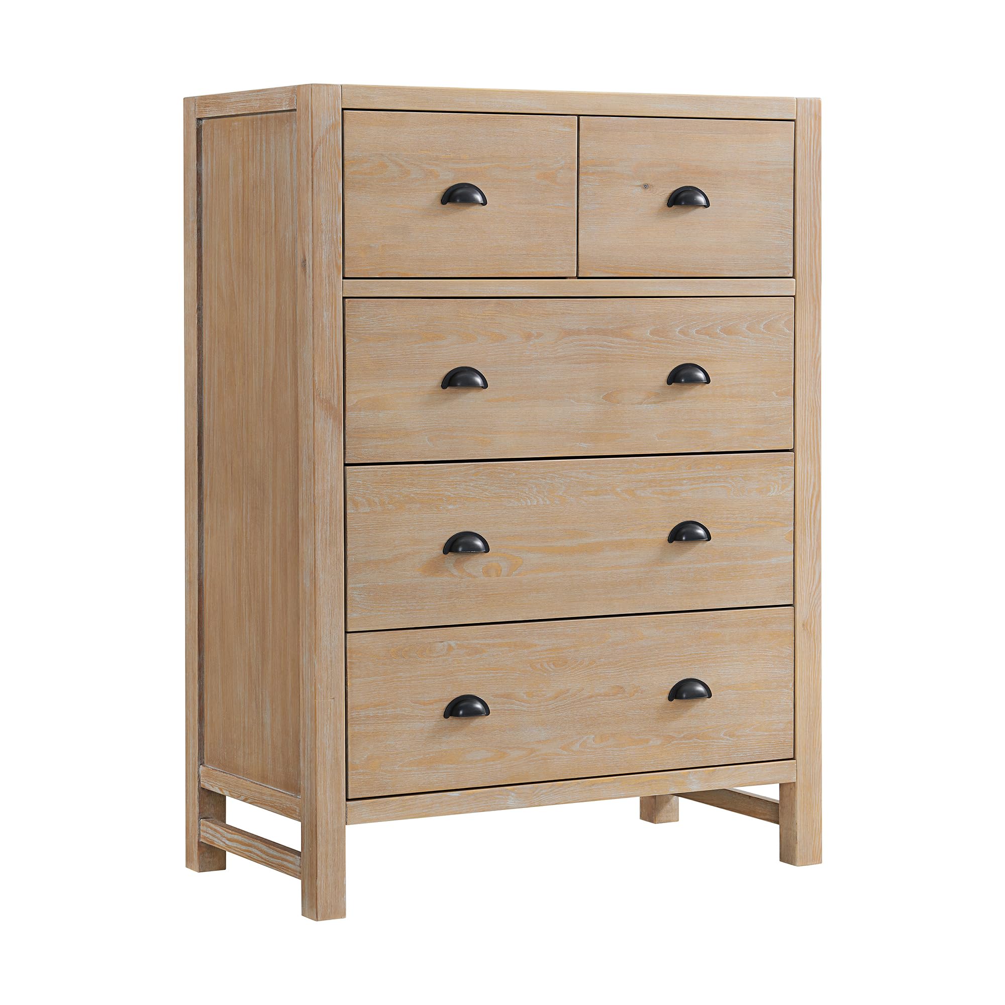 4-Piece King Bedroom Set - Solid Pine Wood, Includes King Bed