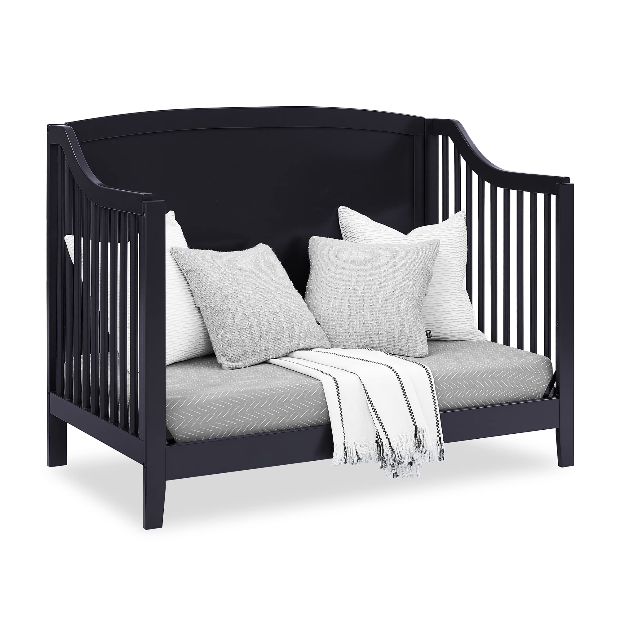 Campbell 6-in-1 Convertible Crib - Greenguard Gold Certified, Midnight Grey
