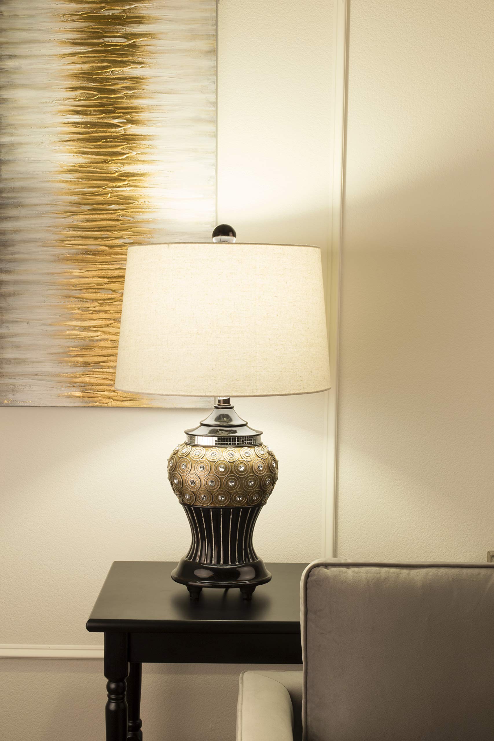 OK-4245-T1 28.75" H Gold Max Table Lamp