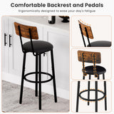 Bar Stools with Back, High Kitchen Barstools with Back, Counter Stools Bar Chairs