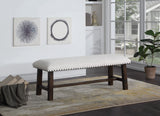 Home Furnishings Callen Bench with Antique Bronze Nailhead Trim