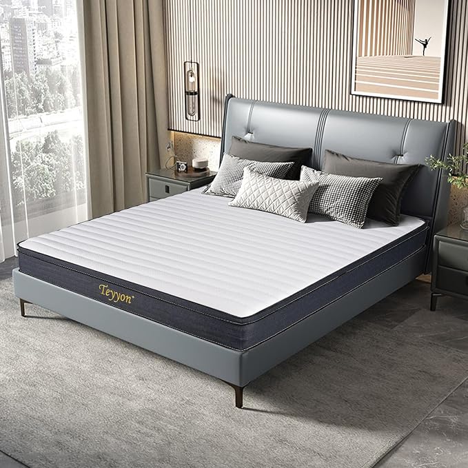 Queen Size Mattress 12 Inch Hybrid Mattress with Memory Foam & Pocket Springs