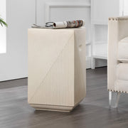 TBL1104A Adrian 20.75" Contemporary Minimalist Square Indoor/Outdoor Accent Table