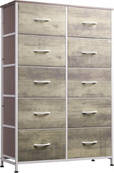 10-Drawer Dresser, Fabric Storage Tower for Bedroom, Hallway, Closets