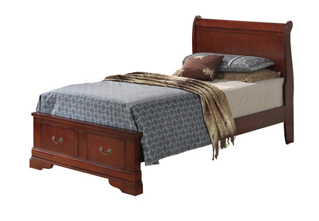 Glory Furniture Storage Bed, Twin, Cherry, 4 boxes