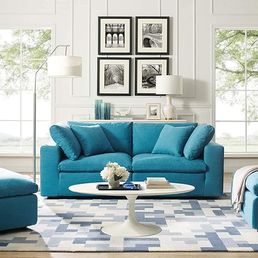 Commix Down-Filled Overstuffed Upholstered Loveseat