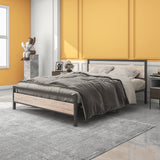 Queen Bed Frames with Wood Headboard,Heavy Duty Platform Bed