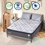 King Mattress, 14Inch Gel Memory Foam & 7-Zone Pocket Spring King Size Mattress