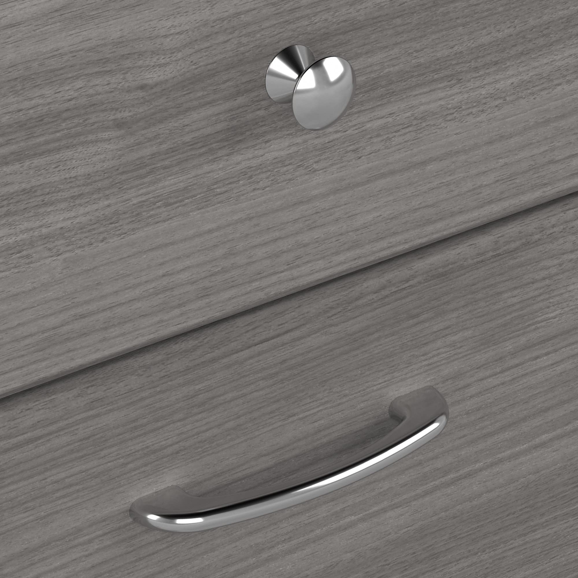 Cabot Desks for Home Office with Storage and Chrome Hardware, Elegant Computer