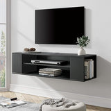 White Floating Entertainment Center for Wall