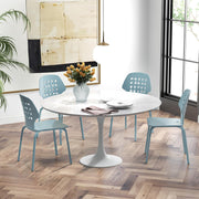 Modern Dining Chairs Set of 4, Modern Kitchen Chair with Hollowed Backrest
