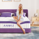 Queen Mattress, 10 inch Hybrid Queen Size Mattress with Gel Memory Foam