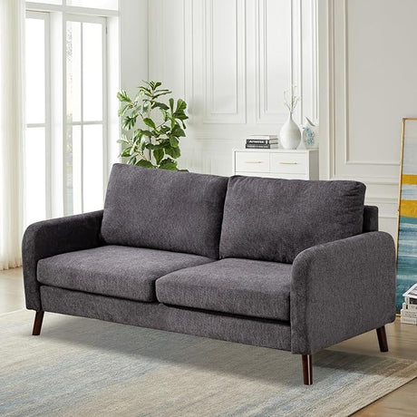 69'' Loveseat Sofa, Small Loveseat for Small Space with Removable Backrest & Wooden Legs