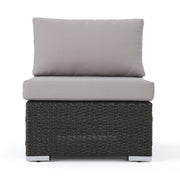 Santa Rosa Outdoor Wicker 4 Seater Sectional Conversation Set