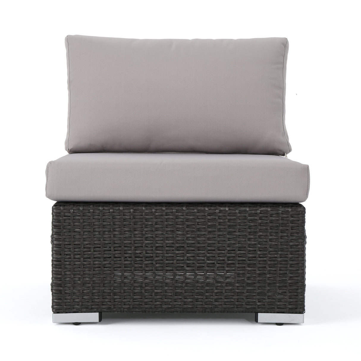 Santa Rosa Outdoor Wicker 5 Seater Sectional Conversation Set with Aluminum Frame and Water Resistant Cushions