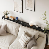 39.4" Skinny Console Table with Charging Station - Narrow Behind Couch Table