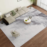 Vamcheer Washable Abstract Area Rug - Contemporary Style for Living Room, Bedroom, Kitchen - Machine Washable Rug for Living Room - Non-Shedding and Easy-Cleaning - Grey-White 6x9 ft