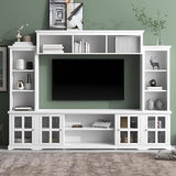 93 Inch TV Stand, High Gloss Television Stands with Ample Storage Space