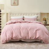 French Linen Duvet Cover Set  (1 Comforter Cover,1 Pillowcase)