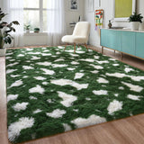 Fluffy Bedroom Rug Carpet - 4x6 Feet Shaggy Area Rugs for Living Room, Soft Rug for