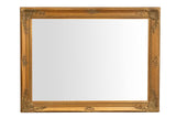 Wall Mirror Bathroom and Bedroom 64 x 84 x 5 cm – Wall Entrance Mirror with Hooks – Gold Mirror