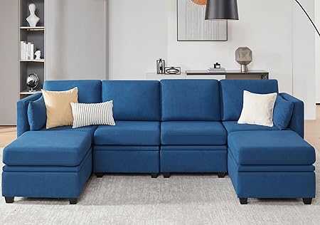 Modular Sectional Sofa, Convertible U Shaped Sofa Couch with Storage