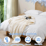 Cooling Muslin Throw Blanket for Hot Sleepers, 60% Rayon Derived from Bamboo,