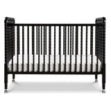 DaVinci Jenny Lind 3-in-1 Convertible Crib in Ebony, Removable Wheels, Greenguard Gold Certified