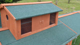 10' ft Wood Chicken Coop Backyard Hen Run House Chicken 6 Nesting Box & Run