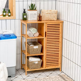 Bathroom Storage Cabinet Bamboo Floor Cabinet Free Standing Organizer