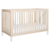 Gelato 4-in-1 Convertible Crib with Toddler Bed Conversion in Natural Walnut and Brushed