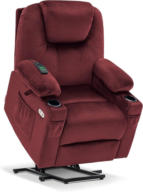 Medium Power Lift Recliner Chair Sofa with Massage and Heat for Elderly, 3 Positions