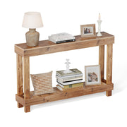 Rustic Console Table, 46 Inch Reclaimed Wood Console Table