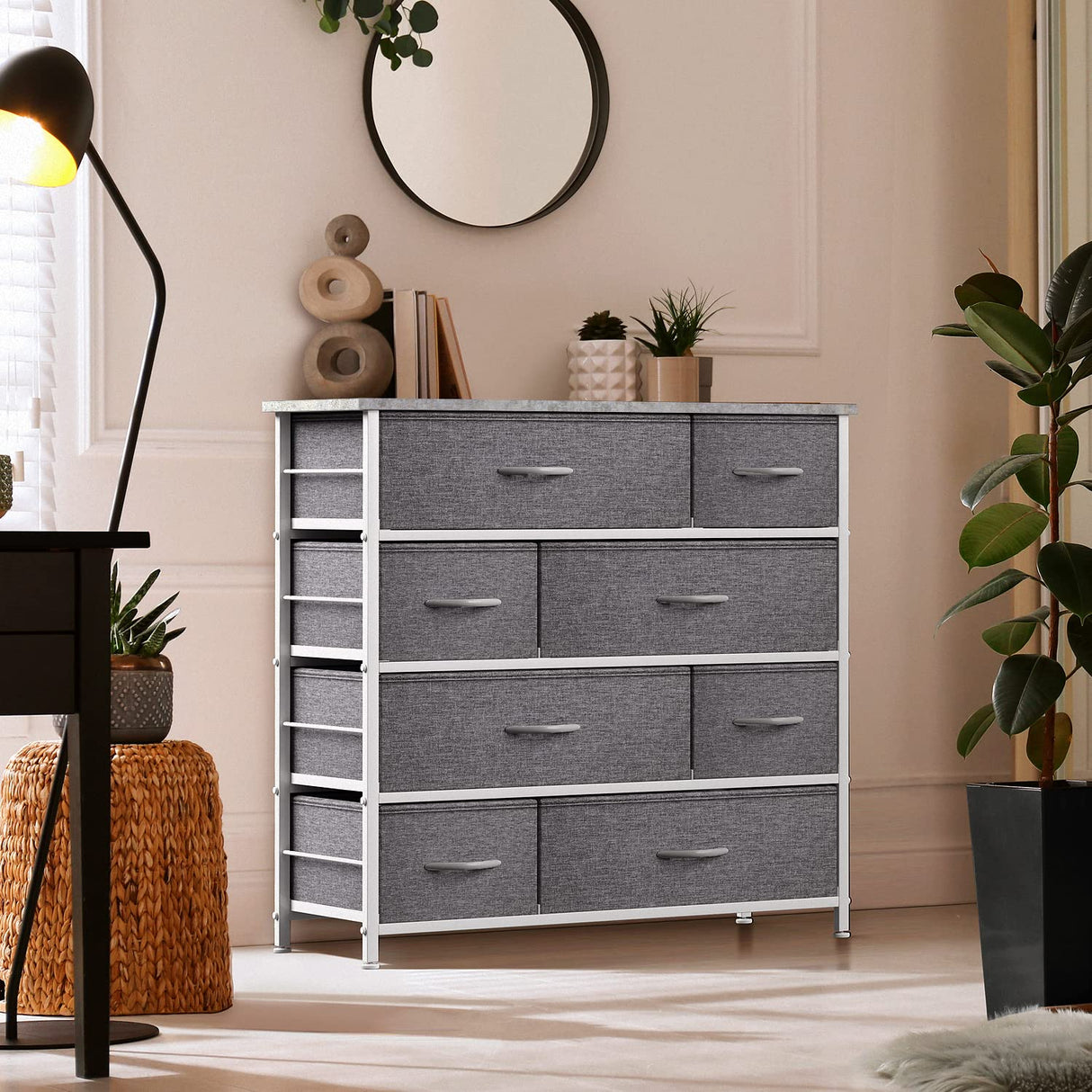 Dresser for Bedroom with 8 Drawers - Tall Chest Storage Tower Unit