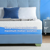 King Mattress, 10 Inch Gel Memory Foam Mattress, Gel Infused for Comfort and Pressure Relief,