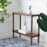 Rafiki Brown Console Table with Lower Shelf