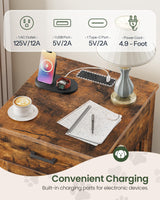 Wooden Dog Crate Furniture with Charging Station & Storage