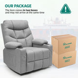 Oversized Recliner for Big and Tall Seniors, 270° Swivel Glider Rocker Recliner