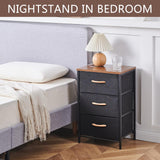 Nightstand with Drawer, Night Stand Bedside Table with Storage Drawers