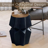 Outdoor Side Table, Concrete Accent Table fo Patio, Garden, Living Room