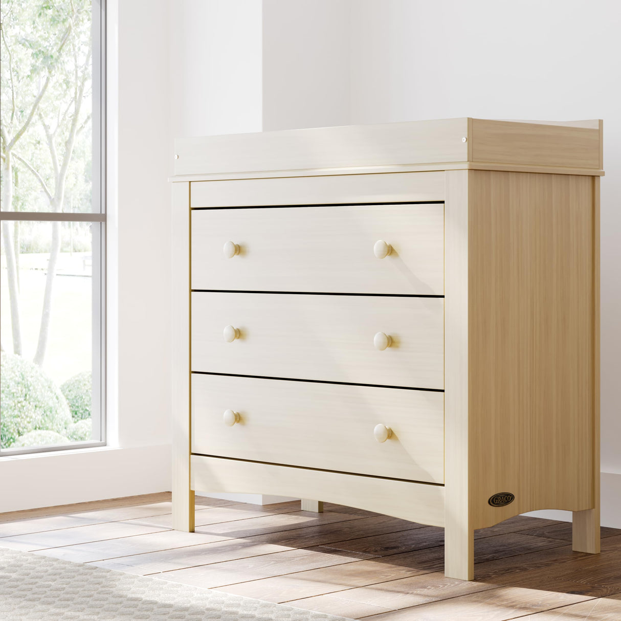 Noah 3 Drawer Chest with Changing Topper (Driftwood)