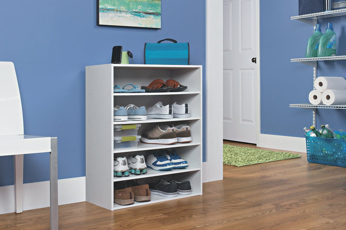 1565 Stackable 5-Shelf Organizer, White