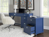 Linon Navy Blue Rolling Sadie File Cabinet