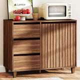 Sideboard Buffet Cabinet with Storage - Fluted Wooden Storage Cabinet