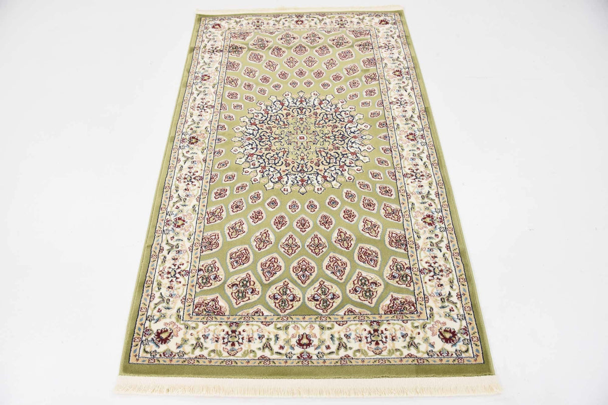 Loom Narenj Collection Classic Traditional Textured Medallion Pattern Design Area Rug,