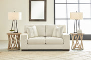 Maggie Contemporary Upholstered Loveseat with Accent Pillows