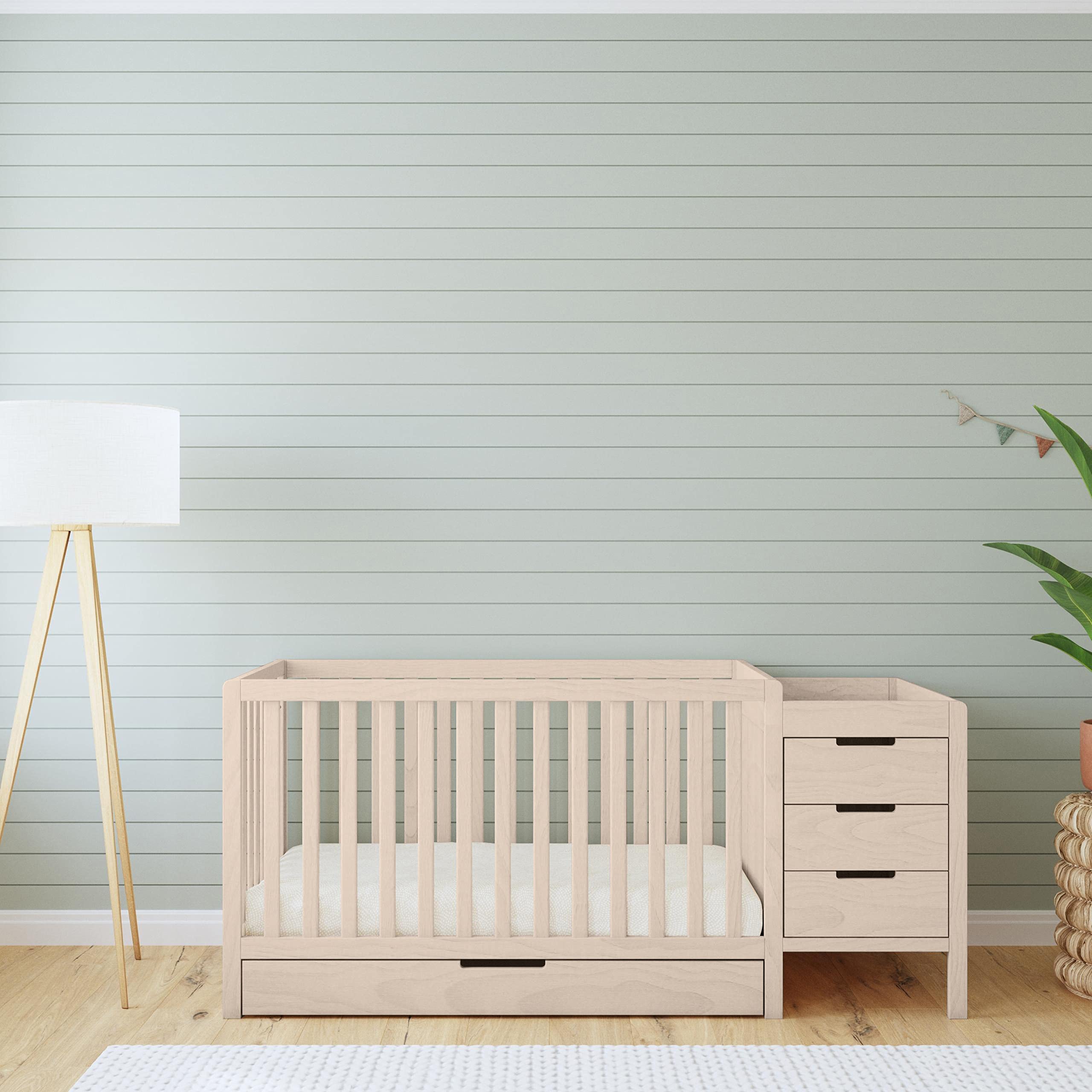 4-in-1 Convertible Crib & Changer Combo